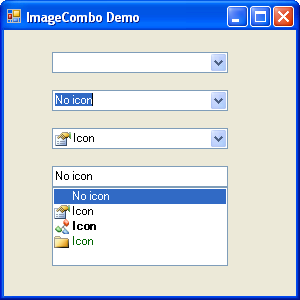 ImageCombo - stellt Bilder und Text in einer ComboBox dar