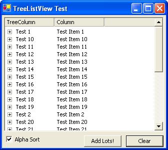 Ein Blick auf das TreeListView-Control
