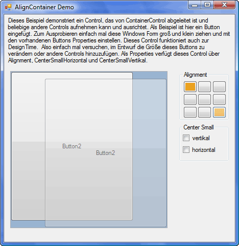 AlignContainer in Aktion